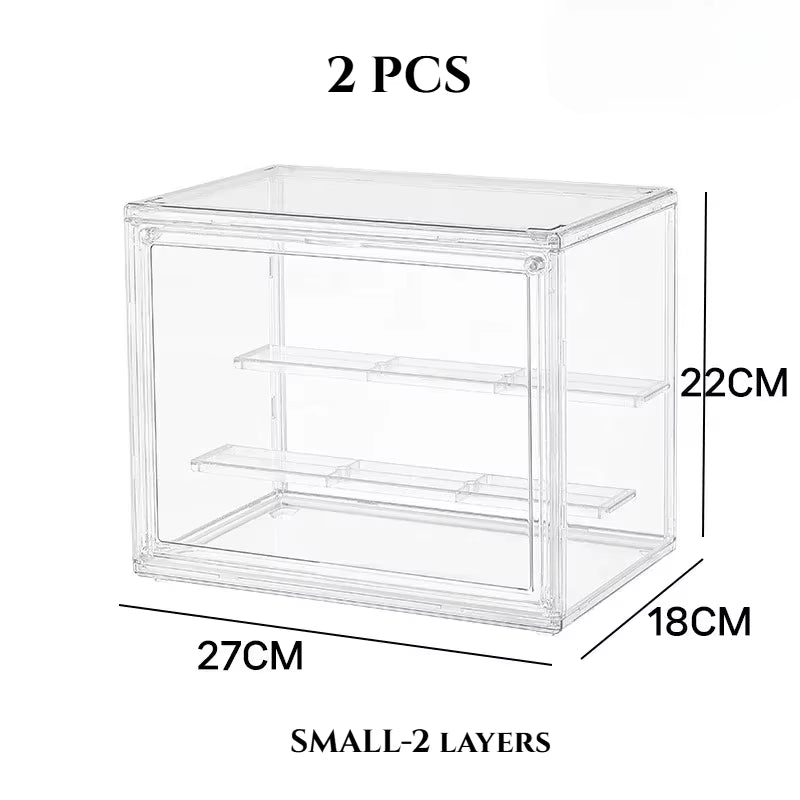 Acrylic Display Stand High Clarity Blind Box Organizer for Anime Collectibles Mini Figures Badge Holder Model Showcase Cabinet