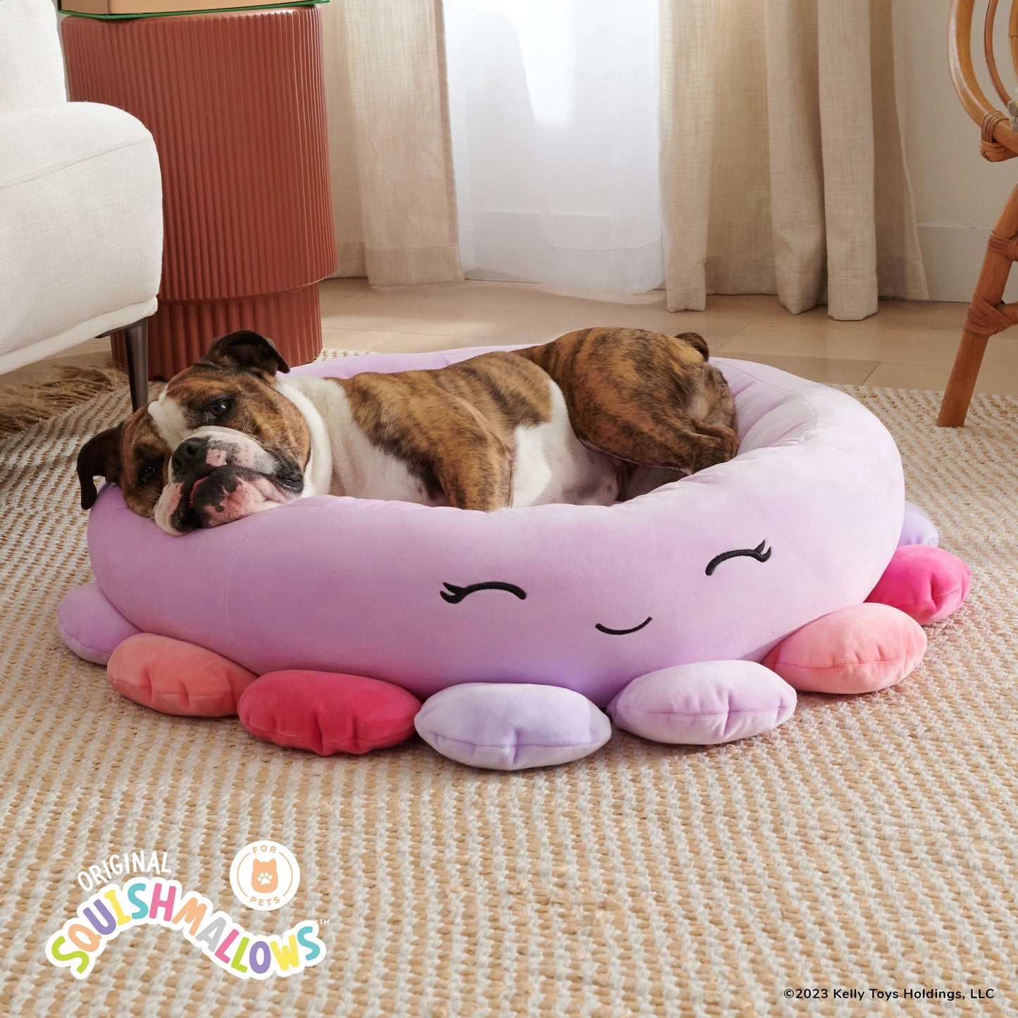 24-Inch Octopus Pet Bed - Medium Ultrasoft Official Plush Pet Bed