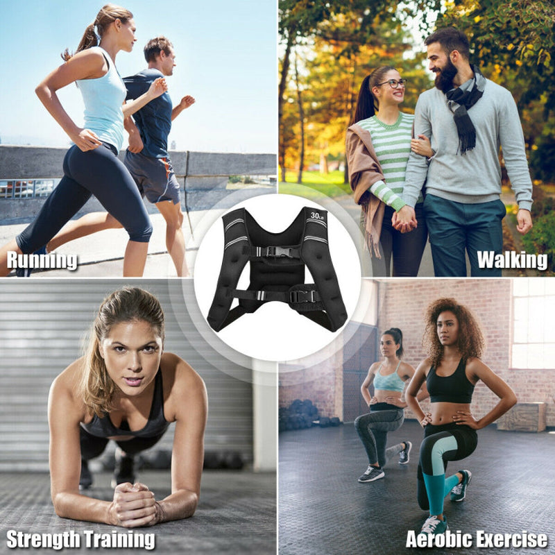 Training Weight Vest Workout Equipment with Adjustable Buckles and Mesh Bag