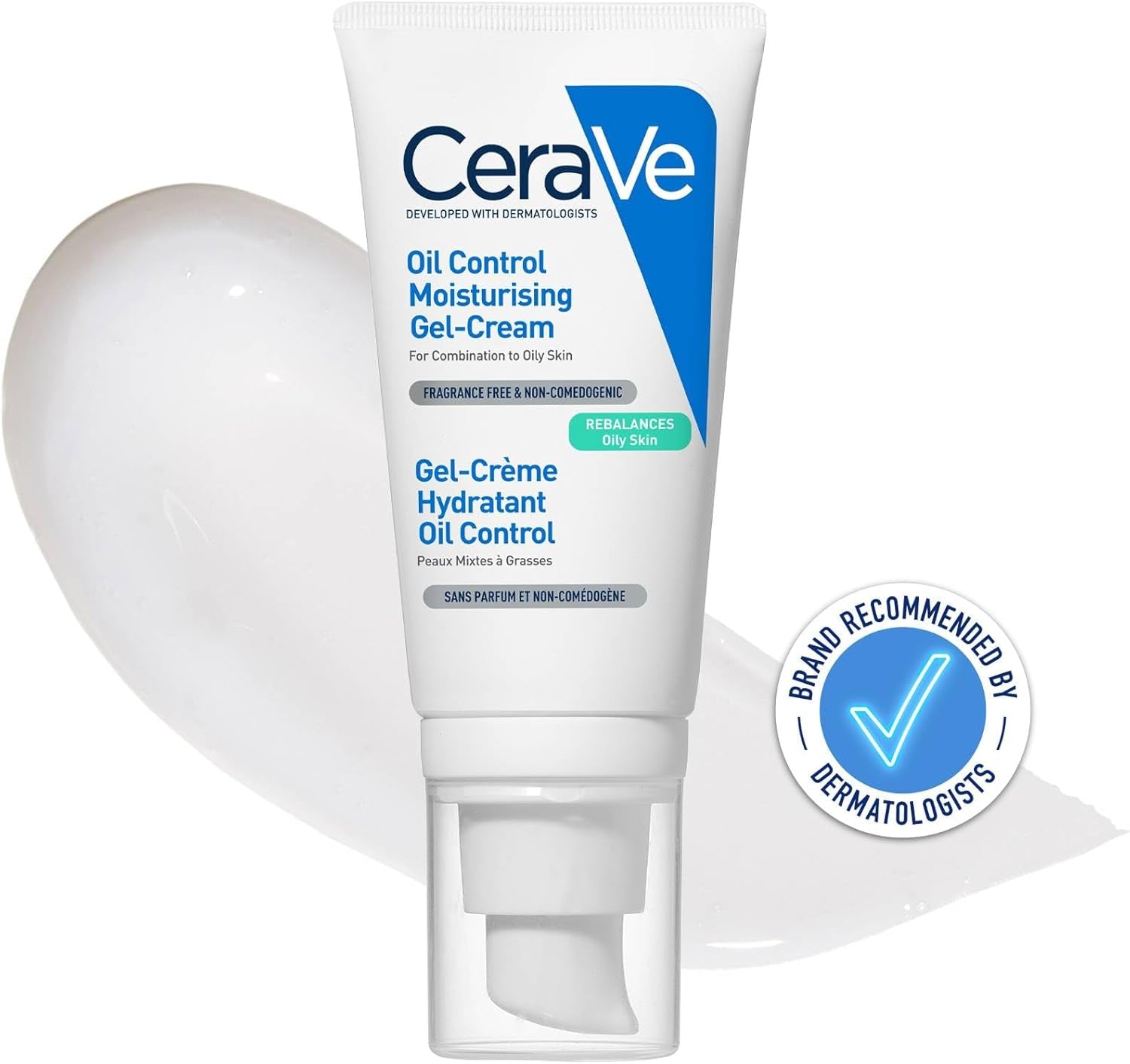 Cerave Oil Control Gel-Cream Moisturiser with Oil Absorbing Technology & Ceramides for Combination and Oily Skin 52Ml