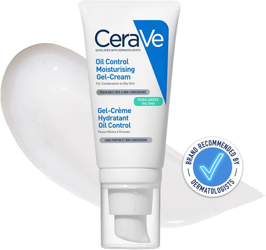 Cerave Oil Control Gel-Cream Moisturiser with Oil Absorbing Technology & Ceramides for Combination and Oily Skin 52Ml