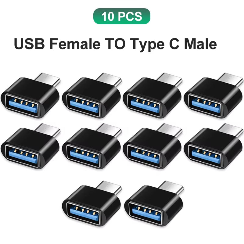 Type C to USB Adapter 3.0 USB-C 3.1 Male OTG a Female Data Connector for Macbook Pro Ipad Mini 6/Pro Macbook Air Type C Devices