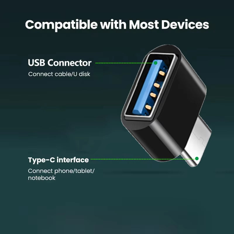 Type C to USB Adapter 3.0 USB-C 3.1 Male OTG a Female Data Connector for Macbook Pro Ipad Mini 6/Pro Macbook Air Type C Devices