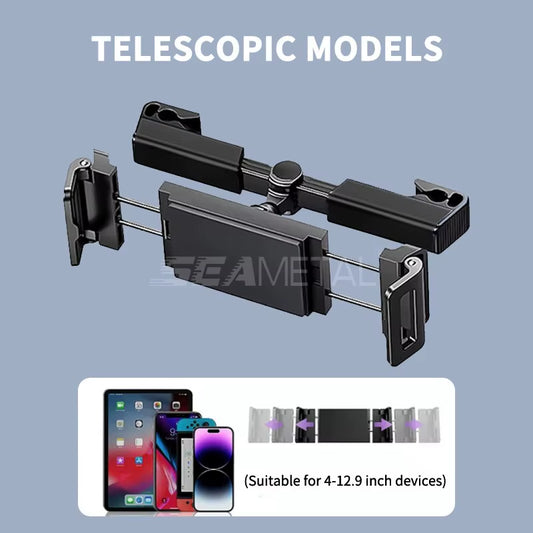 Telescopic Car Phone Holder for Rear Row Tablet Holder anti Shake Tablet Mount Universal Auto Phone Stand for 4-12.9 Inch Ipad