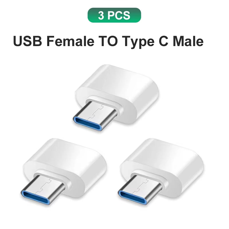 Type C to USB Adapter 3.0 USB-C 3.1 Male OTG a Female Data Connector for Macbook Pro Ipad Mini 6/Pro Macbook Air Type C Devices