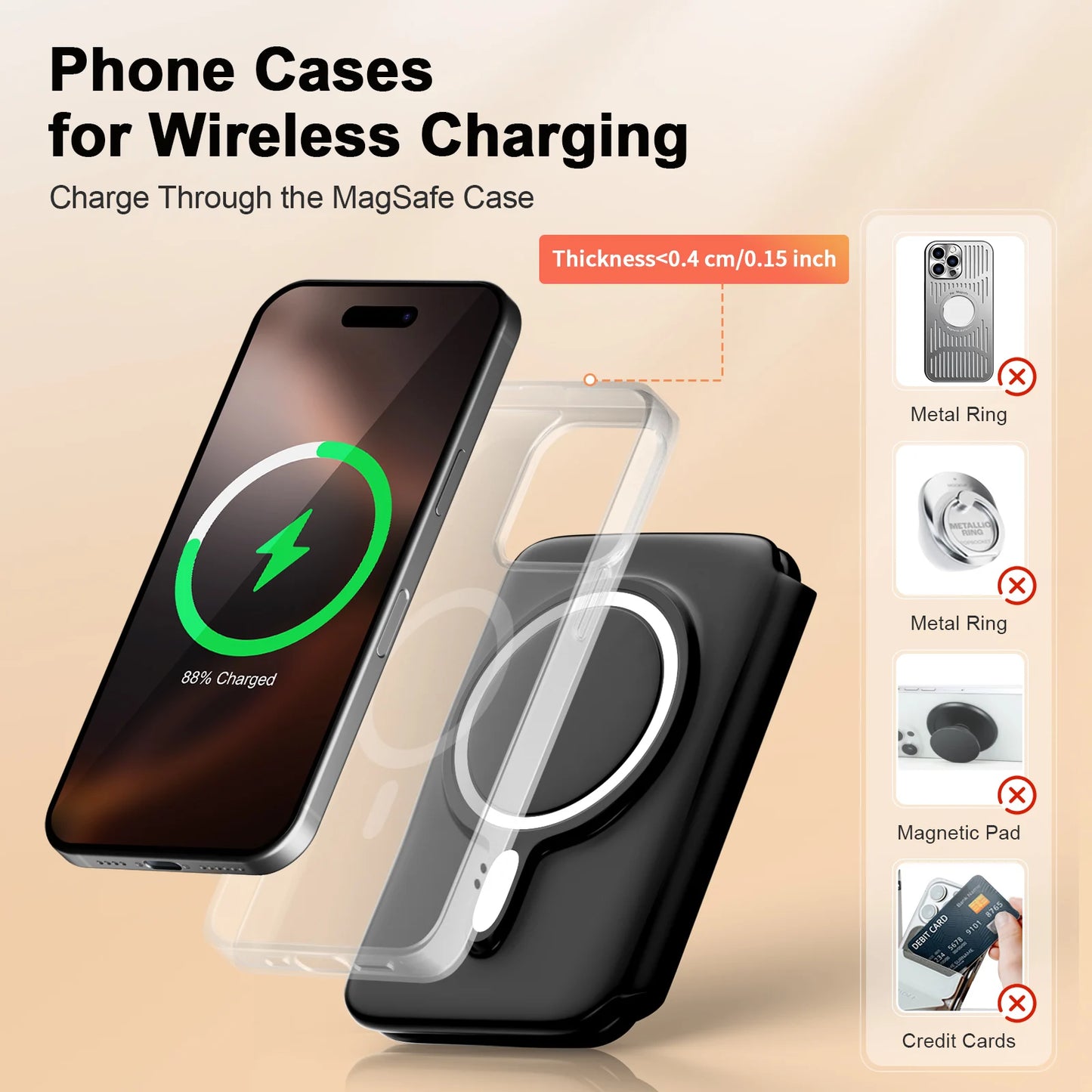 3 in 1 Wireless Charger Station Magnetic Foldable 15W for Apple Devices Iphone 16 15 14 13 12 Pro/Pro Max/Plus/Watch & Airpod