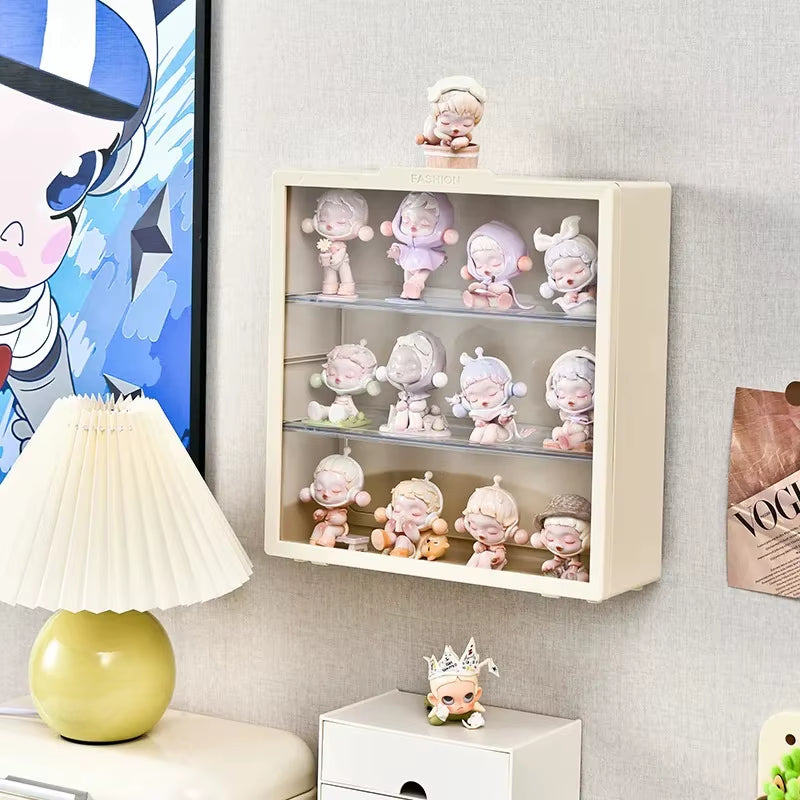 Transparent Wall-Mounted Storage Display Box for Figurines and Collectibles Blind Box Storage Organizer Toy Display Stand