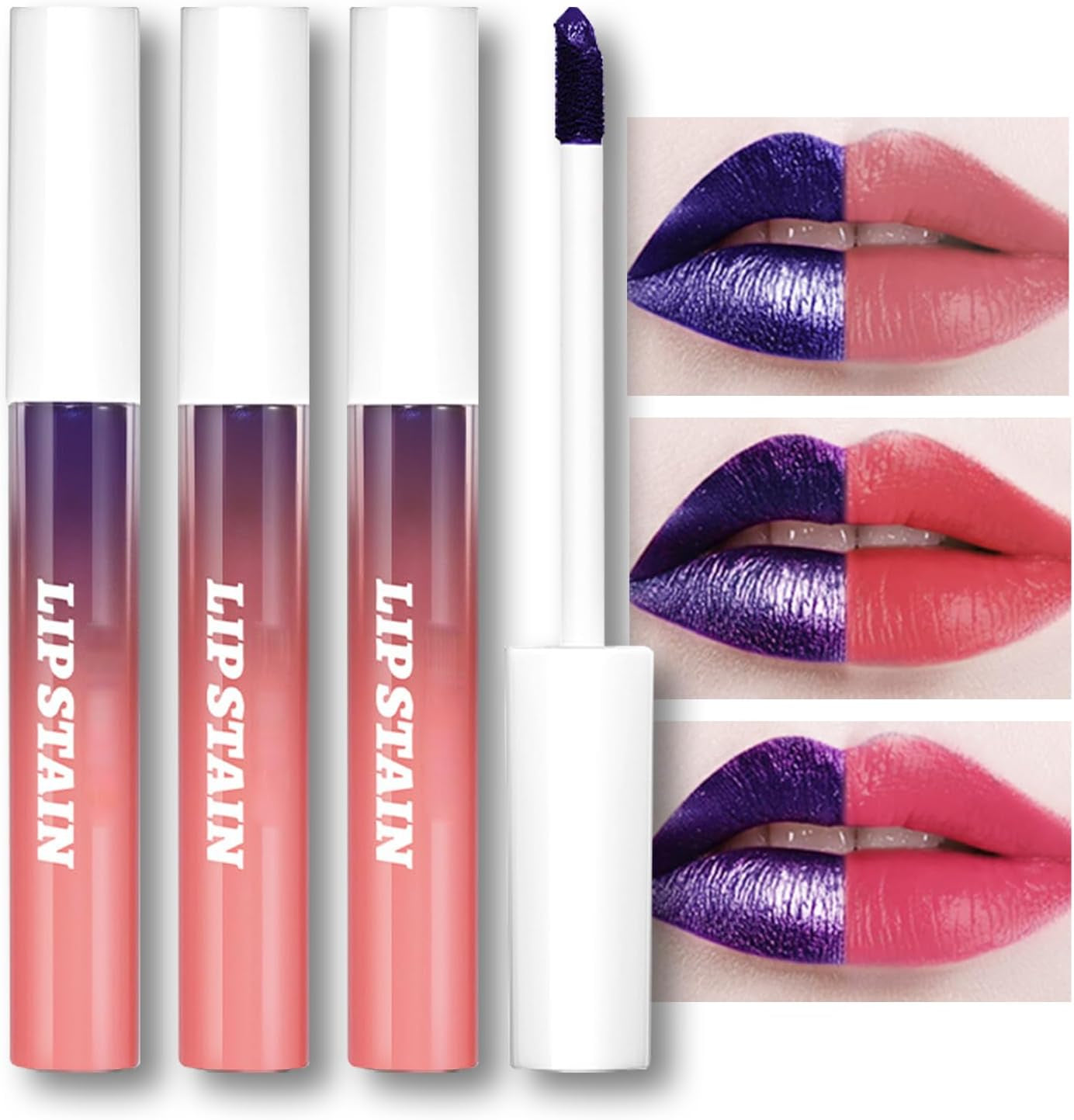 Lip Tint Peel Off, Lip Stain Peel Off, Lip Gloss Set Lip Tattoo Peel Off, Lip Stain Long Lasting Matte Liquid Lipstick, Transfer Proof Lip Tint Stain Color, Hyaluronic Acid One Step Lip Stains & Tints