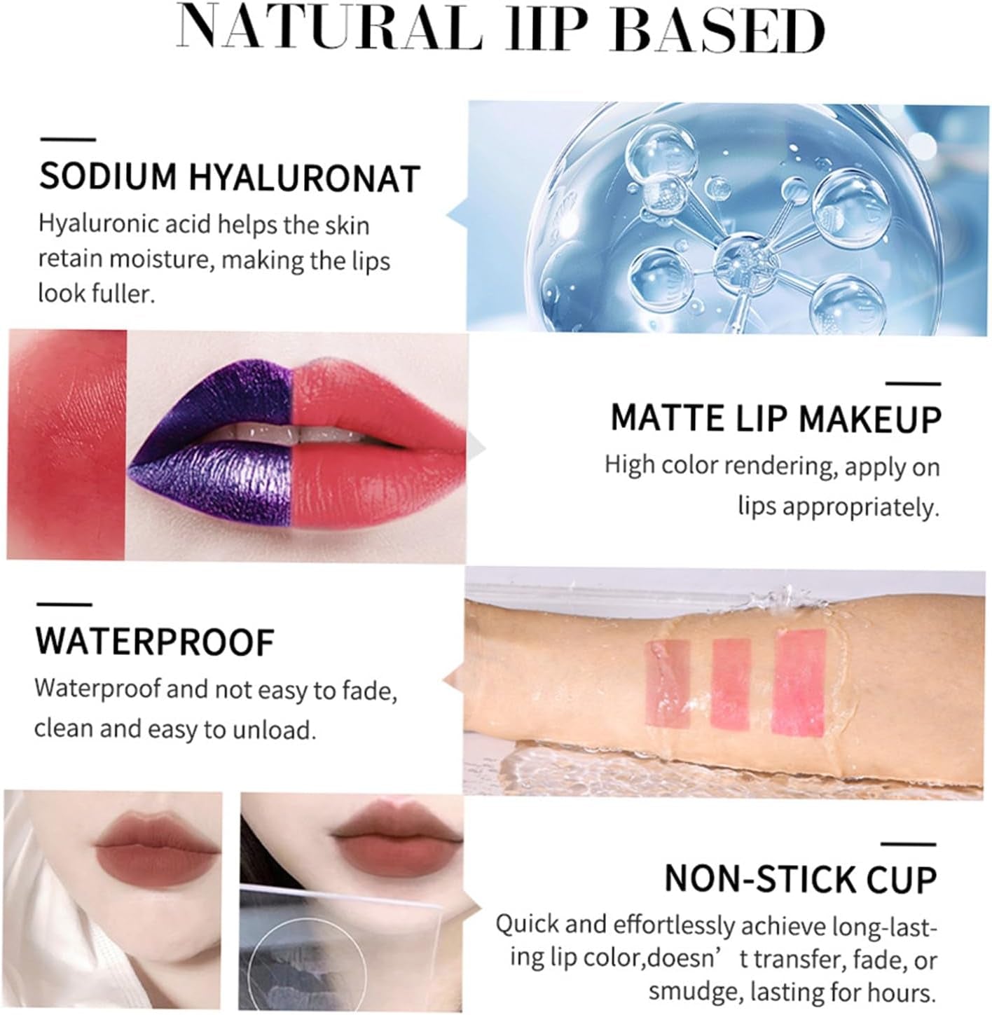 Lip Tint Peel Off, Lip Stain Peel Off, Lip Gloss Set Lip Tattoo Peel Off, Lip Stain Long Lasting Matte Liquid Lipstick, Transfer Proof Lip Tint Stain Color, Hyaluronic Acid One Step Lip Stains & Tints