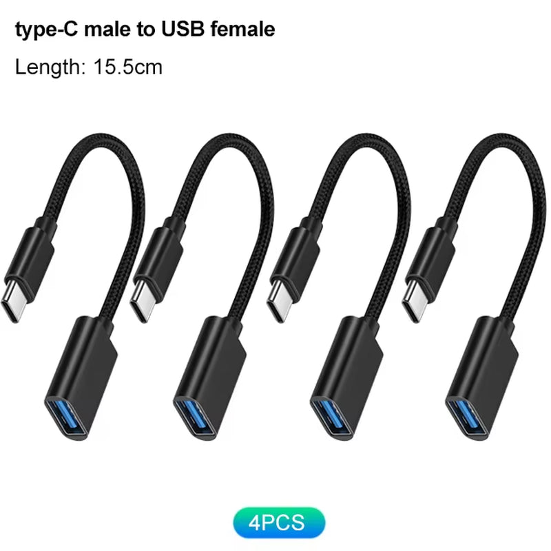 Type C to USB Adapter 3.0 USB-C 3.1 Male OTG a Female Data Connector for Macbook Pro Ipad Mini 6/Pro Macbook Air Type C Devices