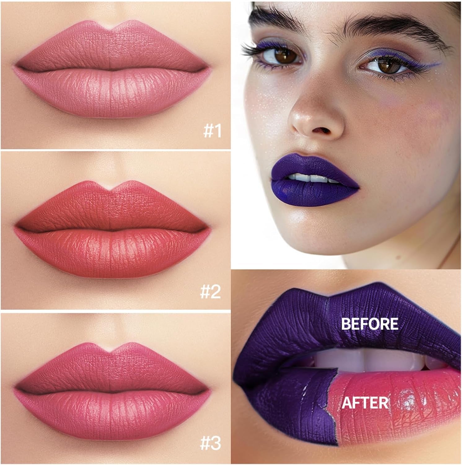 Lip Tint Peel Off, Lip Stain Peel Off, Lip Gloss Set Lip Tattoo Peel Off, Lip Stain Long Lasting Matte Liquid Lipstick, Transfer Proof Lip Tint Stain Color, Hyaluronic Acid One Step Lip Stains & Tints