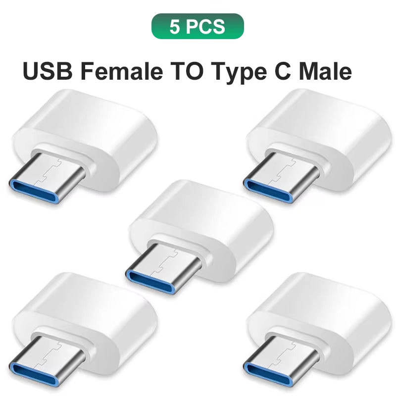 Type C to USB Adapter 3.0 USB-C 3.1 Male OTG a Female Data Connector for Macbook Pro Ipad Mini 6/Pro Macbook Air Type C Devices