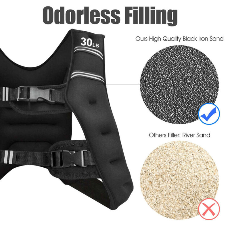 Training Weight Vest Workout Equipment with Adjustable Buckles and Mesh Bag