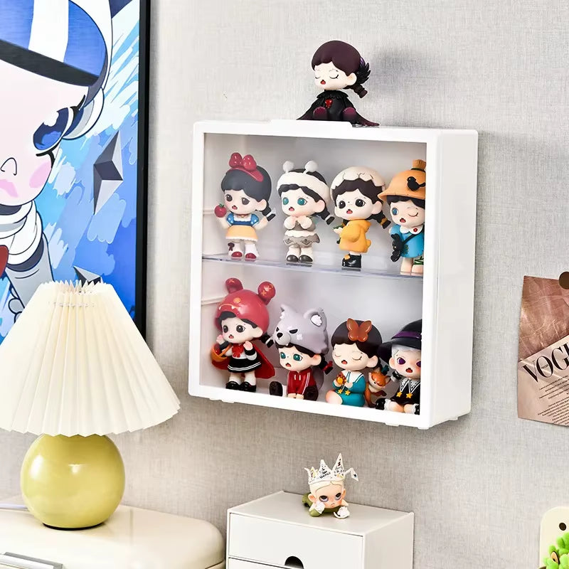 Transparent Wall-Mounted Storage Display Box for Figurines and Collectibles Blind Box Storage Organizer Toy Display Stand