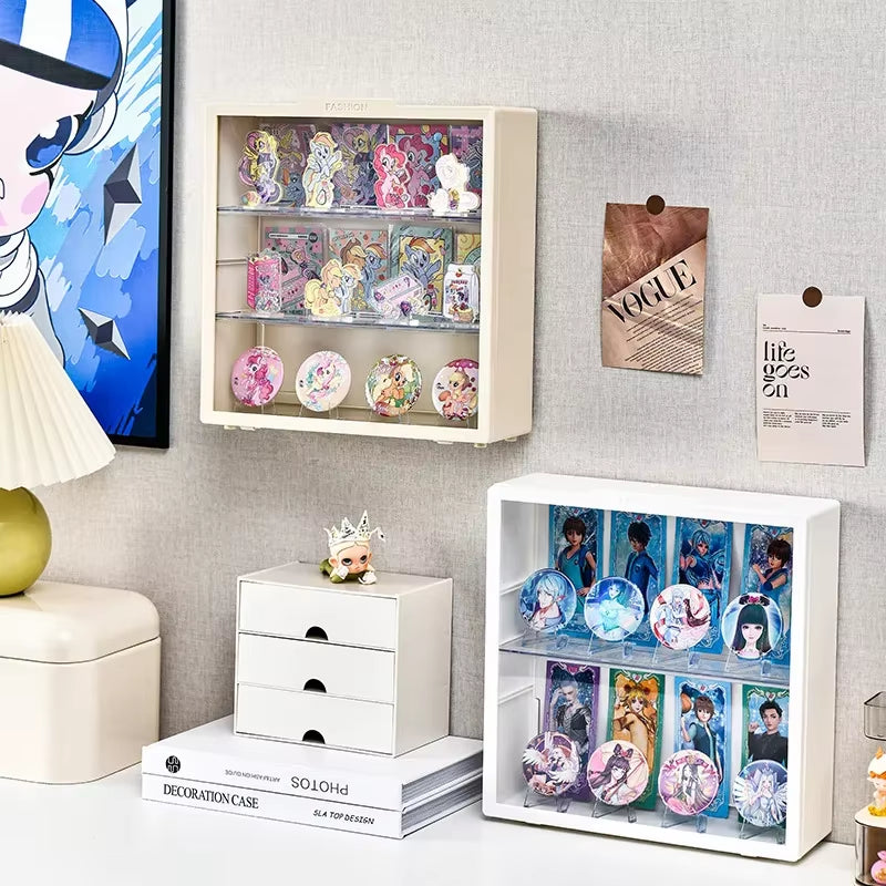 Transparent Wall-Mounted Storage Display Box for Figurines and Collectibles Blind Box Storage Organizer Toy Display Stand