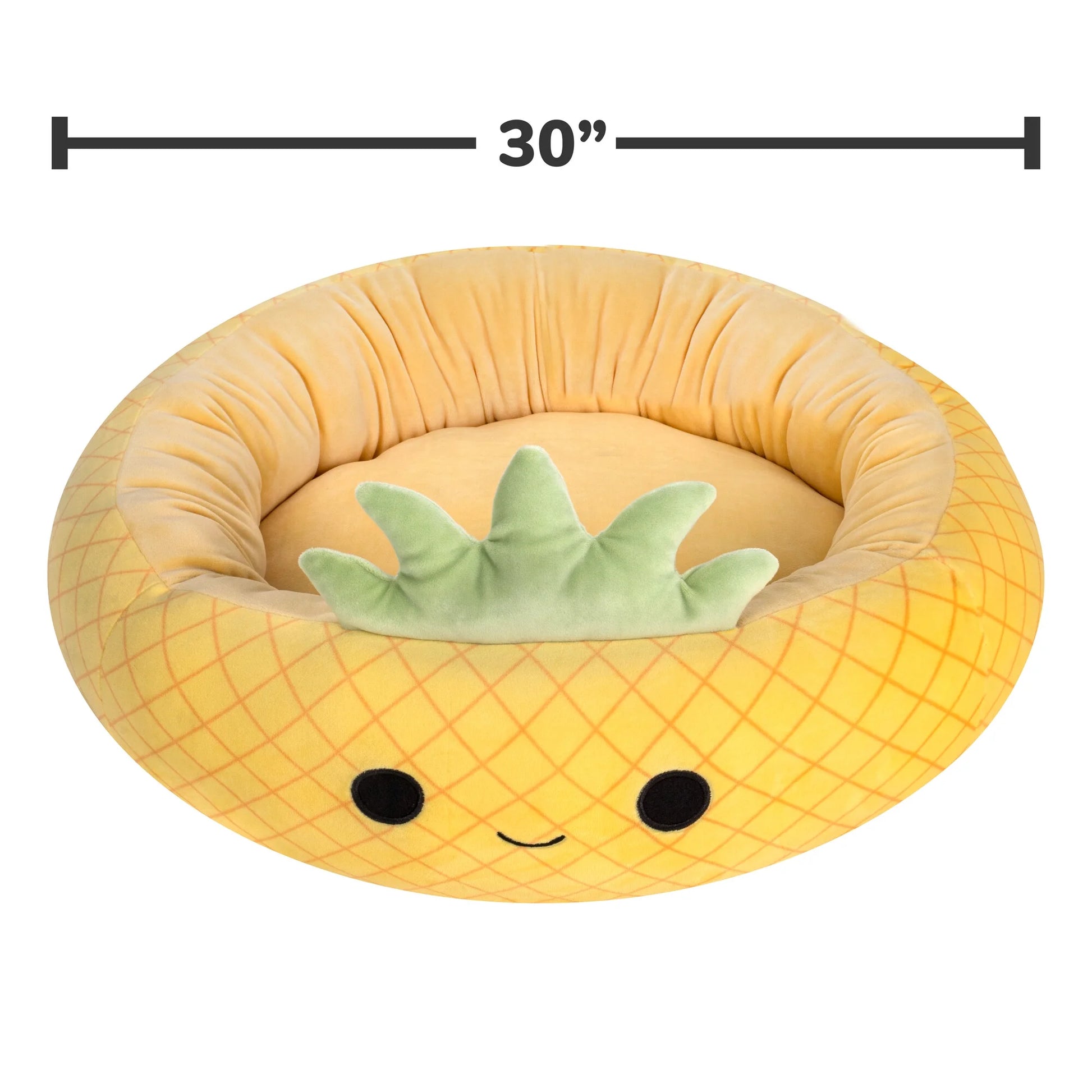 30 Inch Pineapple Pet Bed - Large Ultrasoft Official  Plush Pet Bed