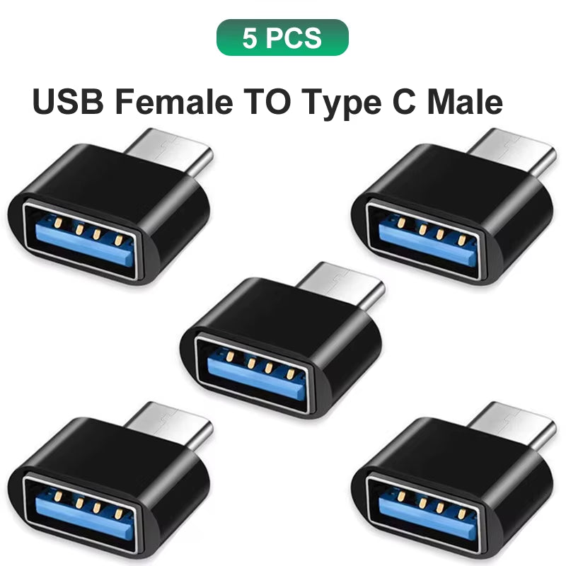 Type C to USB Adapter 3.0 USB-C 3.1 Male OTG a Female Data Connector for Macbook Pro Ipad Mini 6/Pro Macbook Air Type C Devices