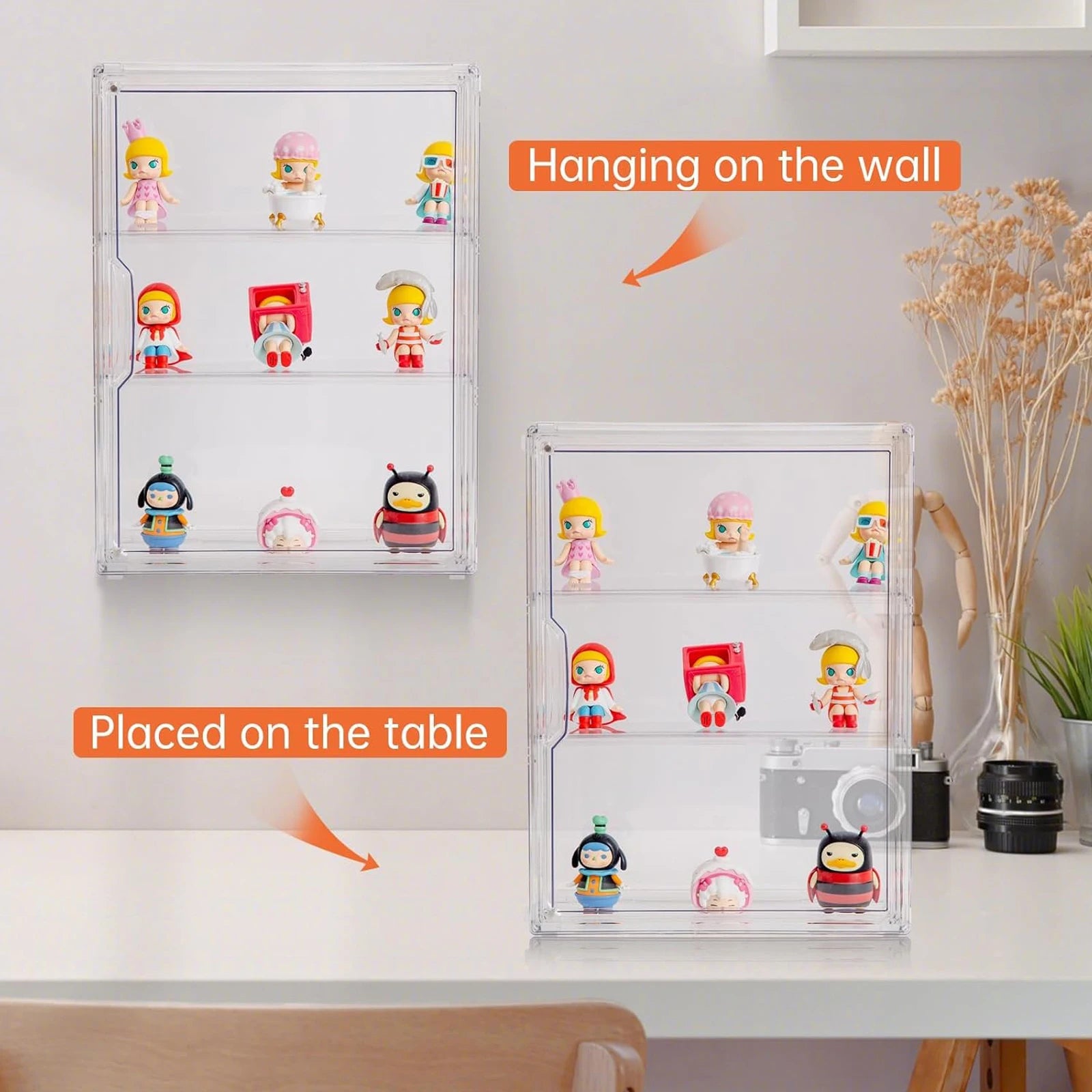 Blind Box Storage Display Box Transparent Doll Display Organizer Case for Figure Figurine Showcase Wall Mounted Collectibles Box