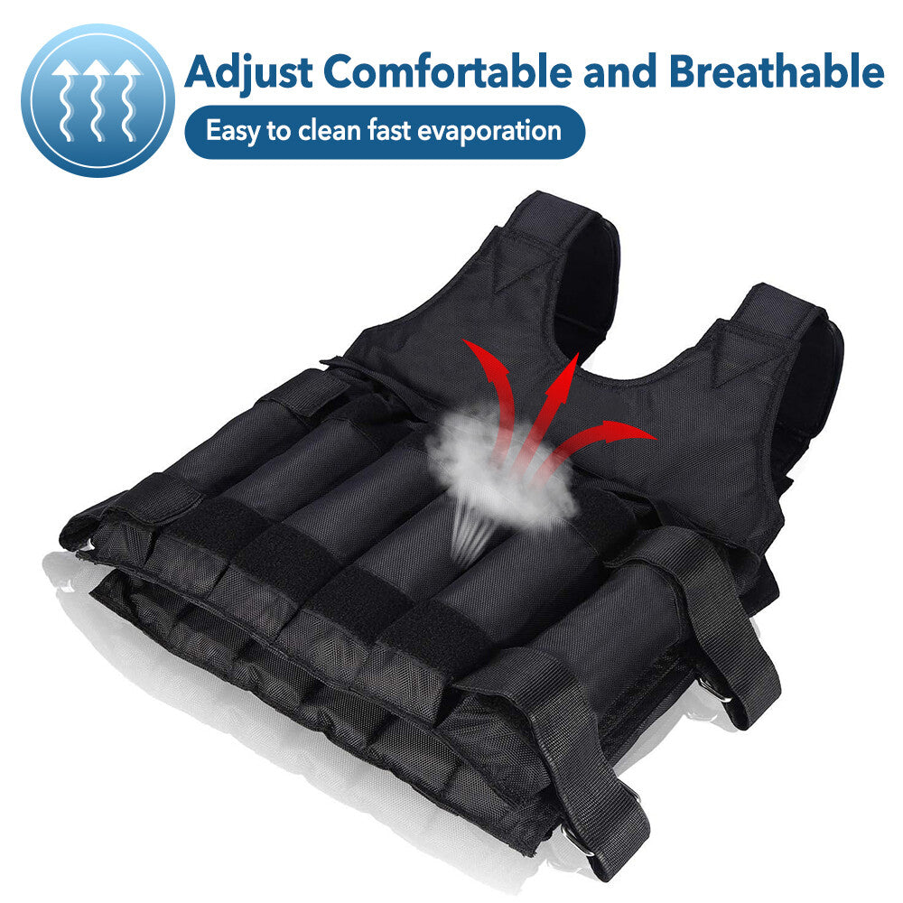 Weighted Vest 20KG/50KG Gym Running Fitness Sports Training Weight Loss Jacket