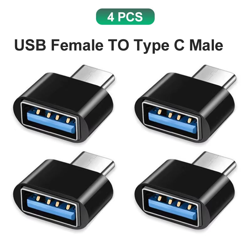 Type C to USB Adapter 3.0 USB-C 3.1 Male OTG a Female Data Connector for Macbook Pro Ipad Mini 6/Pro Macbook Air Type C Devices