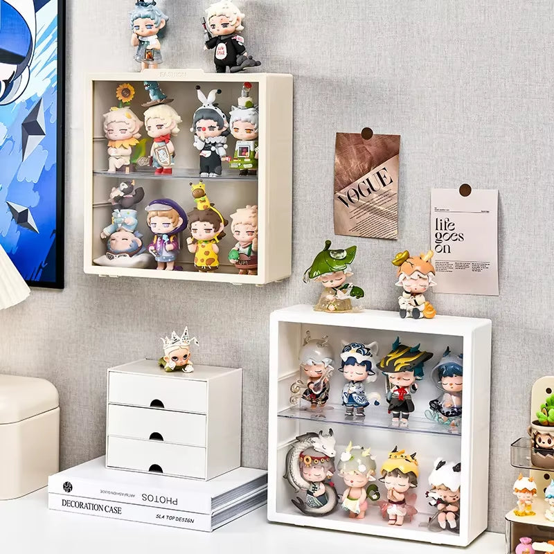 Transparent Wall-Mounted Storage Display Box for Figurines and Collectibles Blind Box Storage Organizer Toy Display Stand