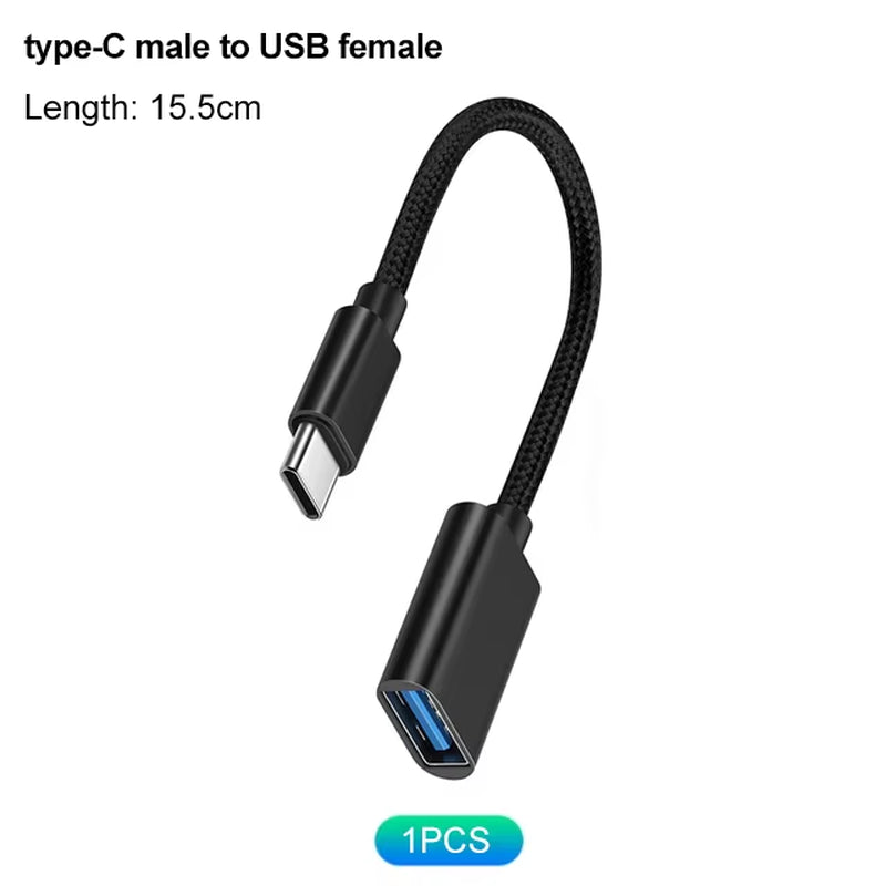 Type C to USB Adapter 3.0 USB-C 3.1 Male OTG a Female Data Connector for Macbook Pro Ipad Mini 6/Pro Macbook Air Type C Devices