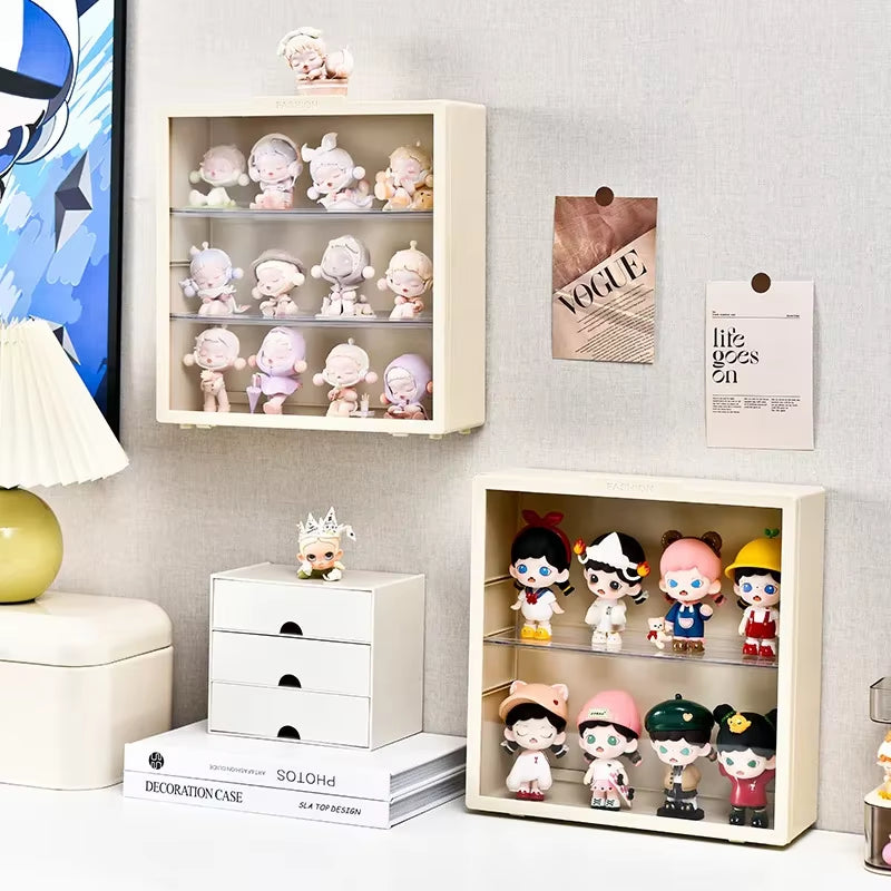 Transparent Wall-Mounted Storage Display Box for Figurines and Collectibles Blind Box Storage Organizer Toy Display Stand