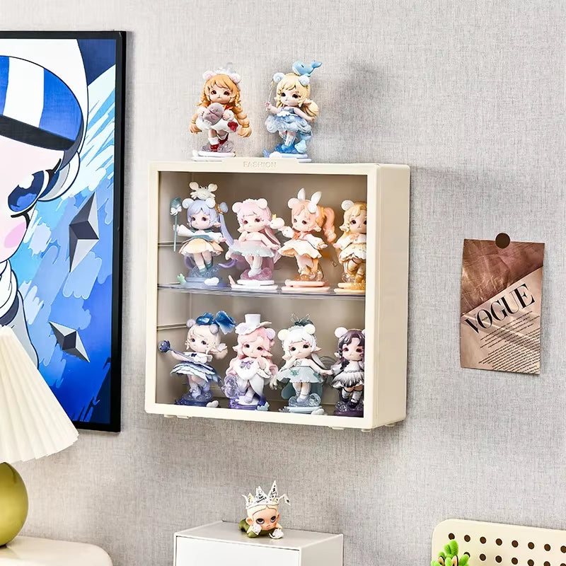 Transparent Wall-Mounted Storage Display Box for Figurines and Collectibles Blind Box Storage Organizer Toy Display Stand
