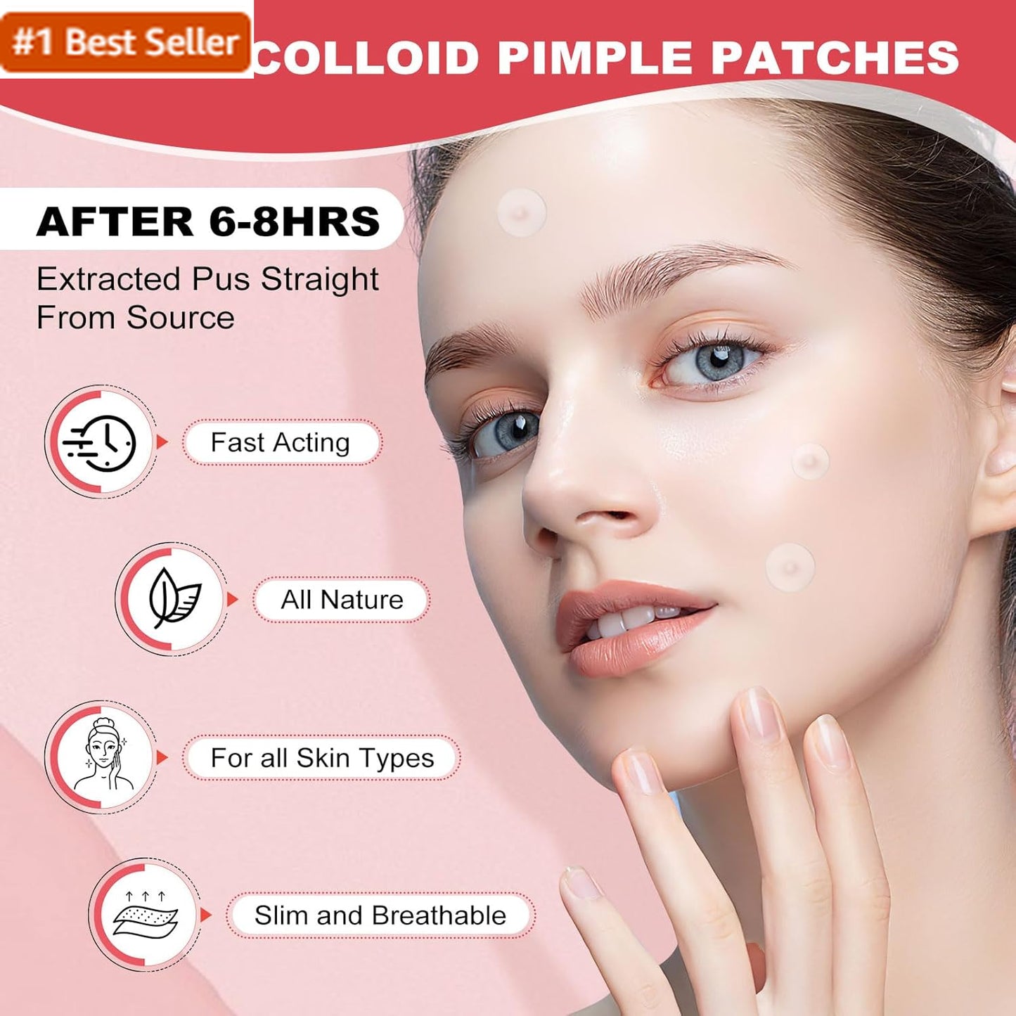 216 Counts Pimple Patches for Face, Hydrocolloid Acne Patches Zit Patches for Fa