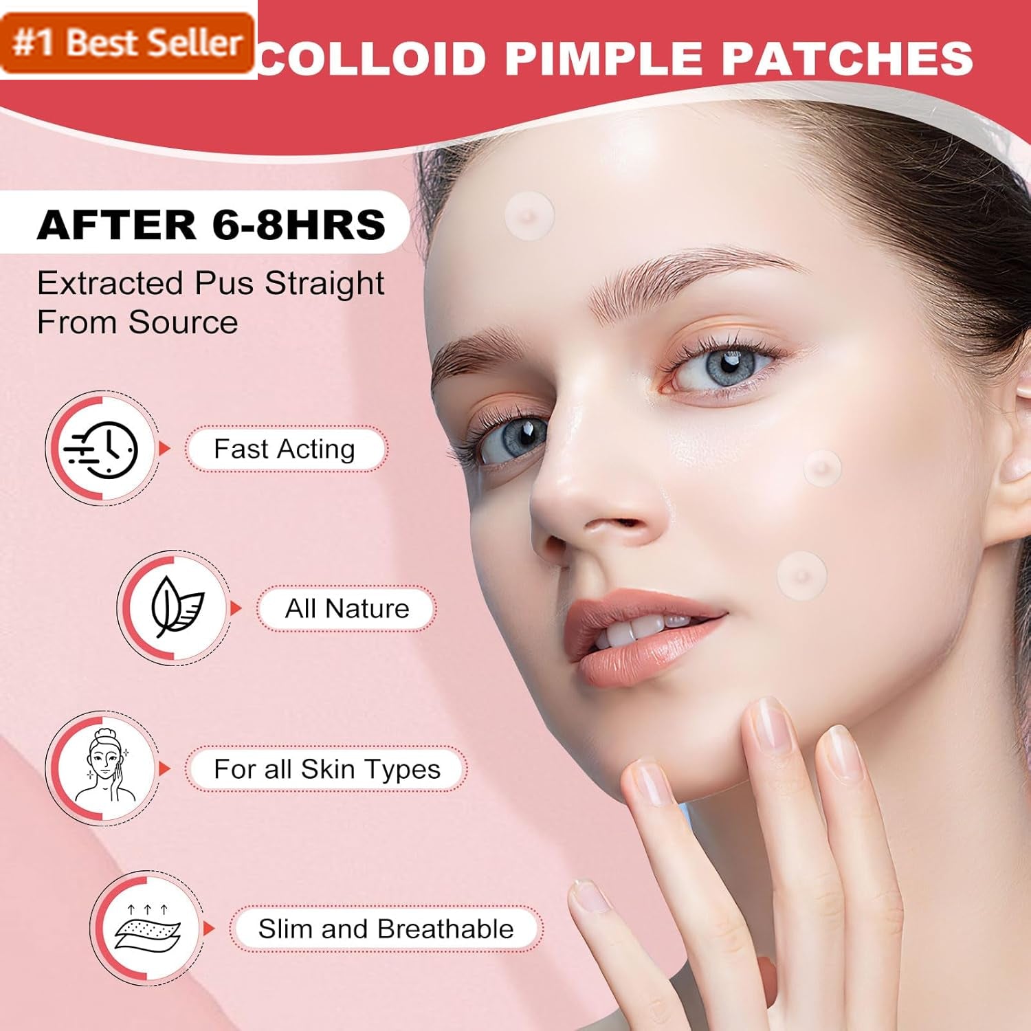216 Counts Pimple Patches for Face, Hydrocolloid Acne Patches Zit Patches for Fa