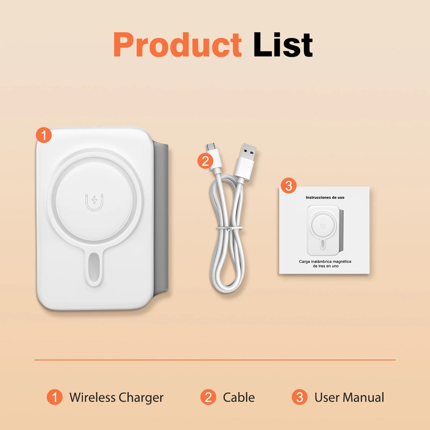 3 in 1 Wireless Charger Station Magnetic Foldable 15W for Apple Devices Iphone 16 15 14 13 12 Pro/Pro Max/Plus/Watch & Airpod