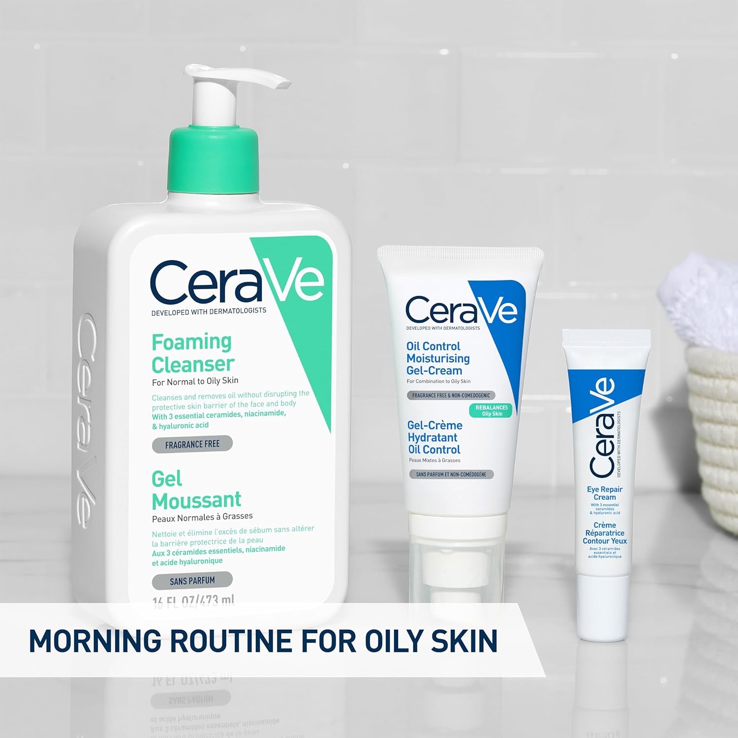 Cerave Oil Control Gel-Cream Moisturiser with Oil Absorbing Technology & Ceramides for Combination and Oily Skin 52Ml