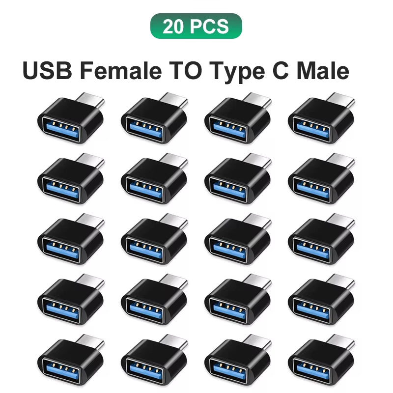 Type C to USB Adapter 3.0 USB-C 3.1 Male OTG a Female Data Connector for Macbook Pro Ipad Mini 6/Pro Macbook Air Type C Devices