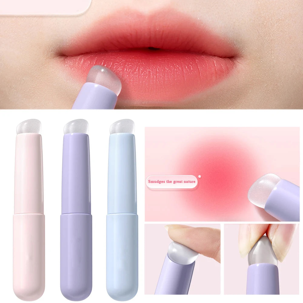 Q Soft Silicone Lip Brush with Cover Rare Beauty Permanent Makeup Machine Makeup Concealer Brush Lip Applicator Cosmetics Beauty