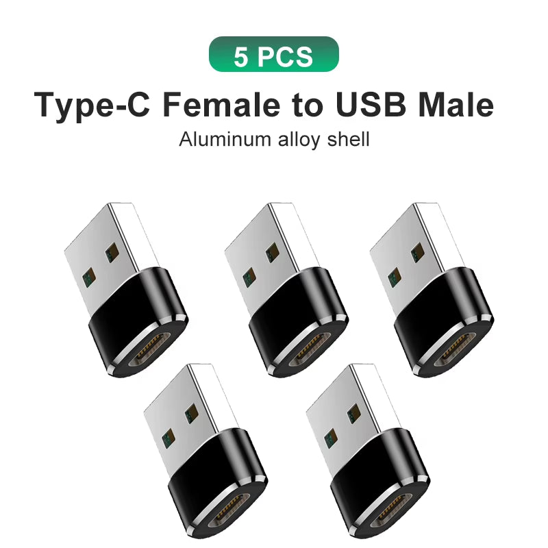 Type C to USB Adapter 3.0 USB-C 3.1 Male OTG a Female Data Connector for Macbook Pro Ipad Mini 6/Pro Macbook Air Type C Devices