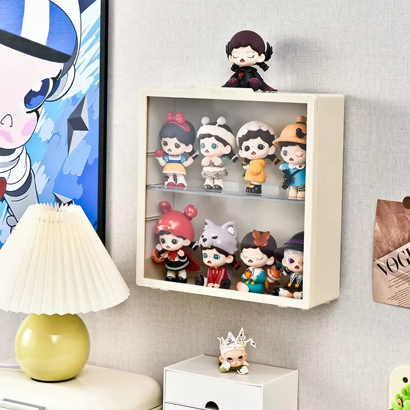 Transparent Wall-Mounted Storage Display Box for Figurines and Collectibles Blind Box Storage Organizer Toy Display Stand