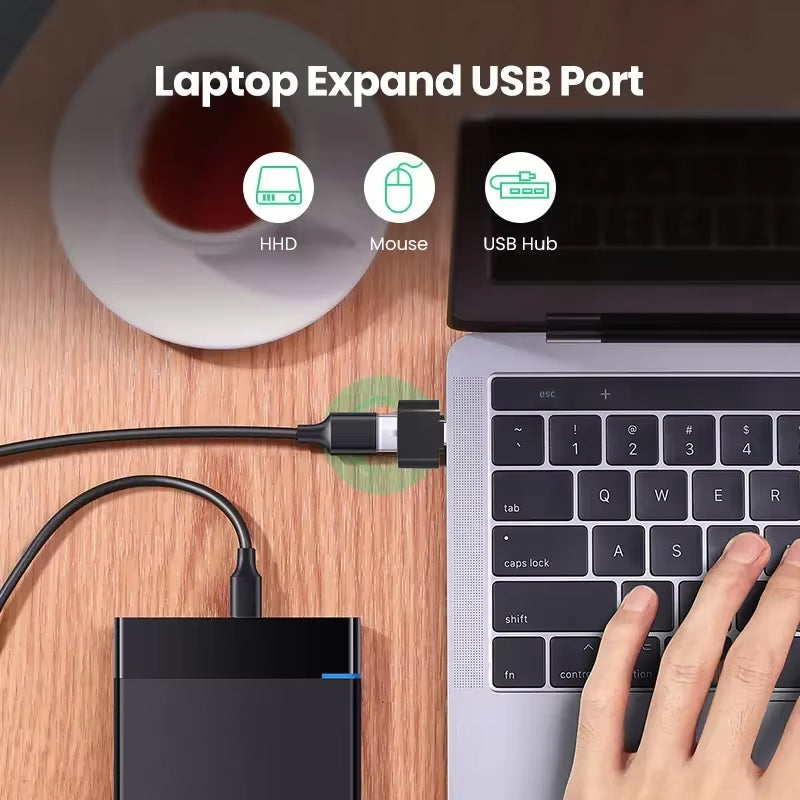 Type C to USB Adapter 3.0 USB-C 3.1 Male OTG a Female Data Connector for Macbook Pro Ipad Mini 6/Pro Macbook Air Type C Devices