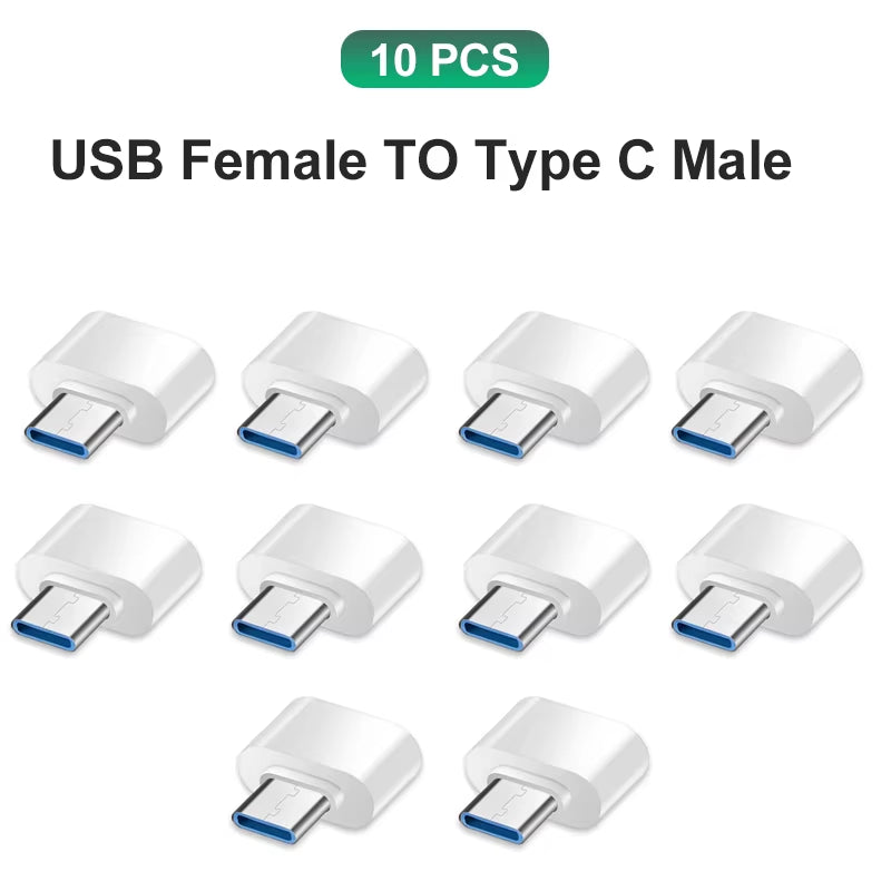 Type C to USB Adapter 3.0 USB-C 3.1 Male OTG a Female Data Connector for Macbook Pro Ipad Mini 6/Pro Macbook Air Type C Devices