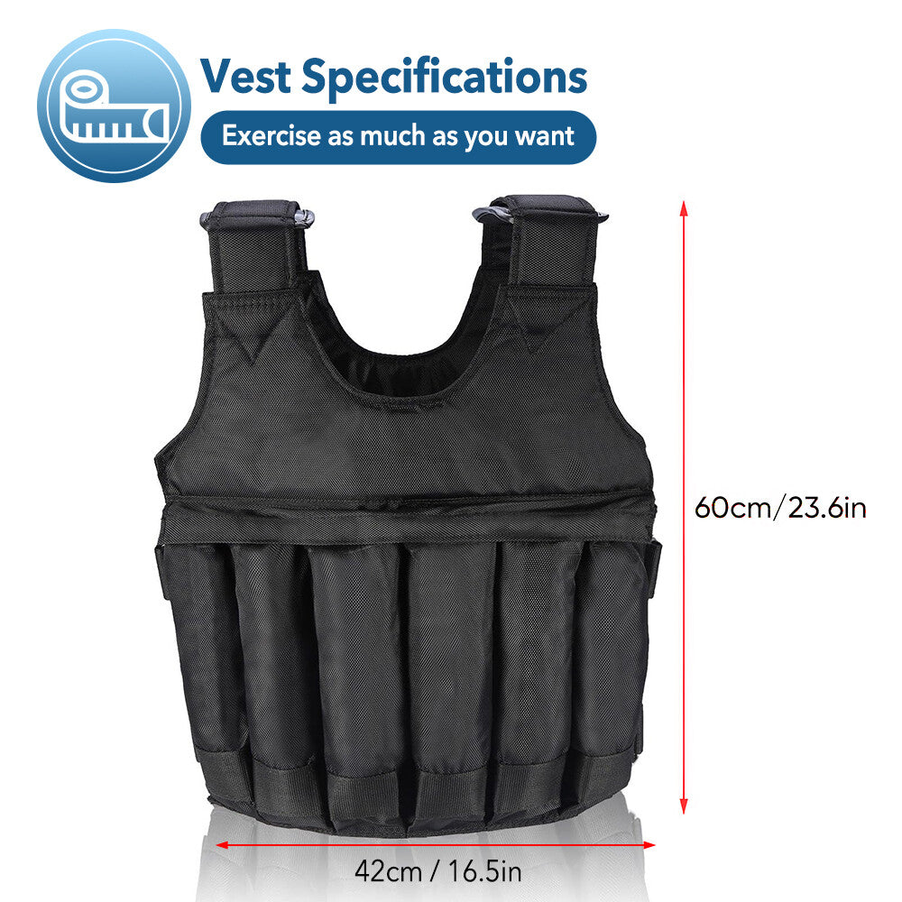 Weighted Vest 20KG/50KG Gym Running Fitness Sports Training Weight Loss Jacket