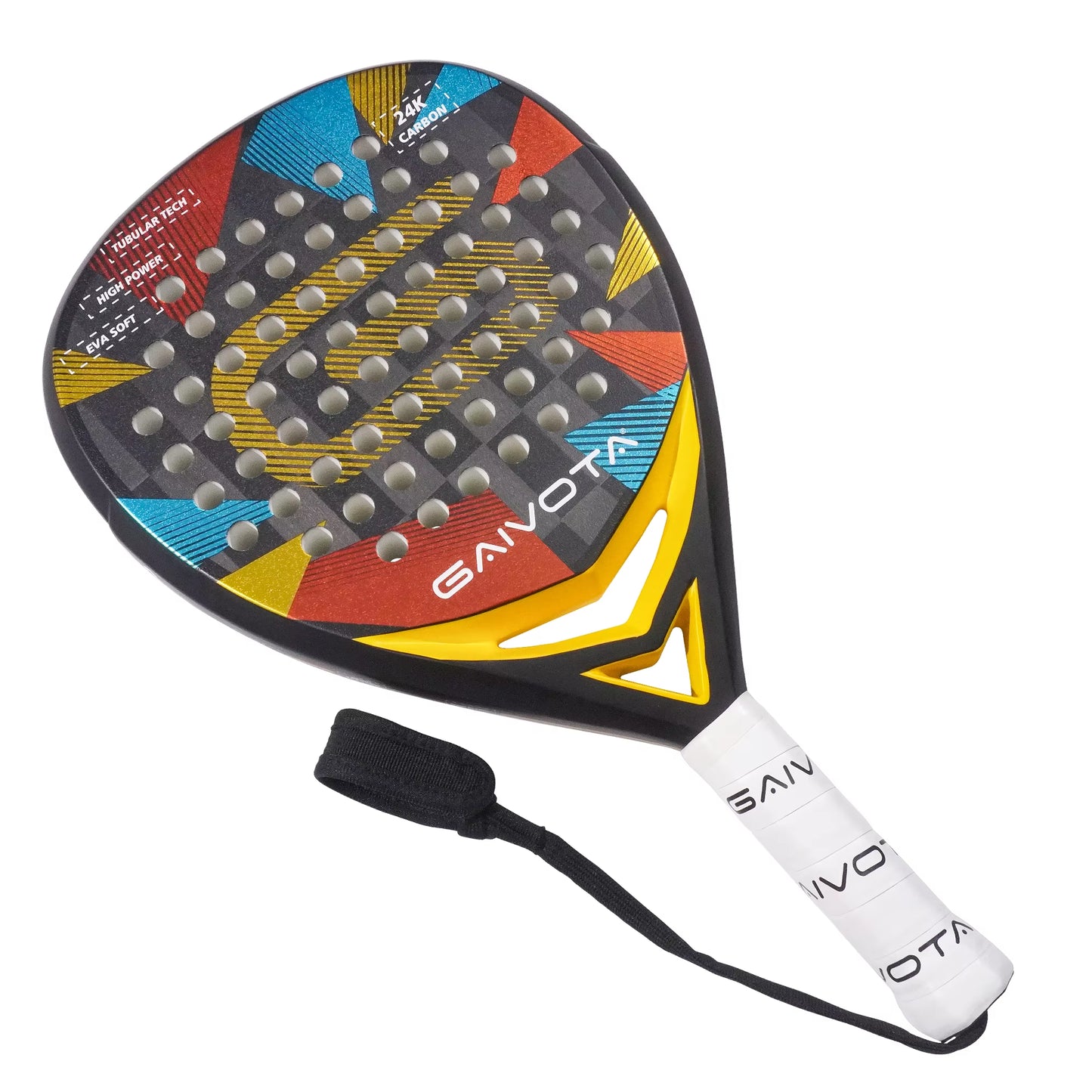 2025 Padel Tennis Racket 24K Carbon Fiber Surface Treatment EVA Soft Foam Core Professional Competition Grade