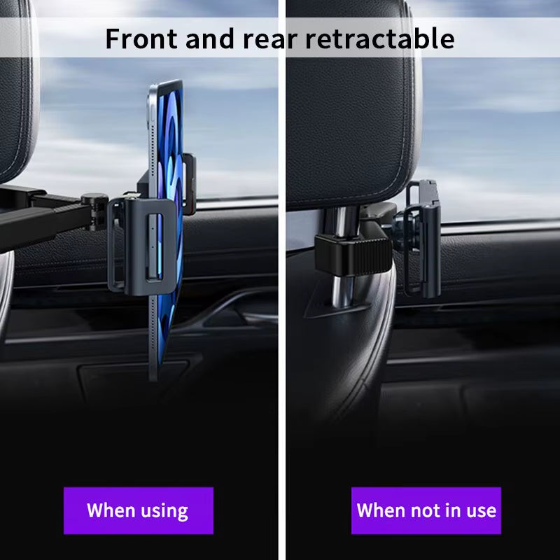Telescopic Car Phone Holder for Rear Row Tablet Holder anti Shake Tablet Mount Universal Auto Phone Stand for 4-12.9 Inch Ipad