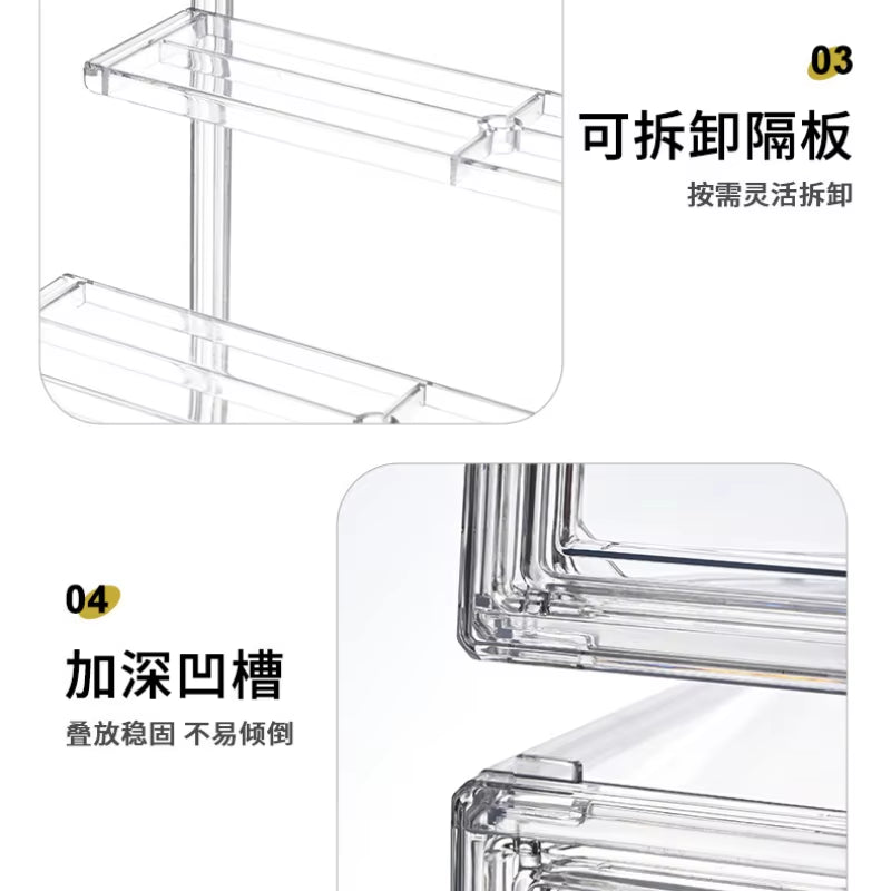 Acrylic Display Stand High Clarity Blind Box Organizer for Anime Collectibles Mini Figures Badge Holder Model Showcase Cabinet